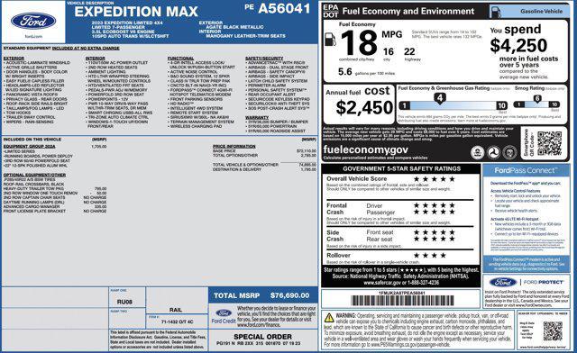 used 2023 Ford Expedition Max car, priced at $45,220