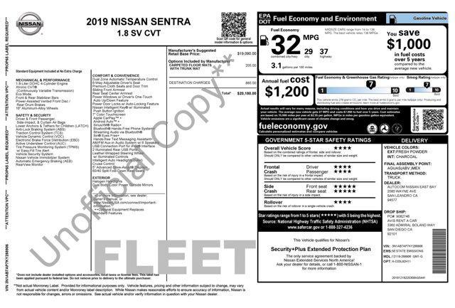 used 2019 Nissan Sentra car, priced at $8,505