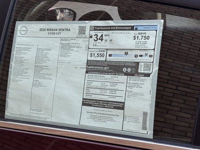 new 2025 Nissan Sentra car, priced at $18,459