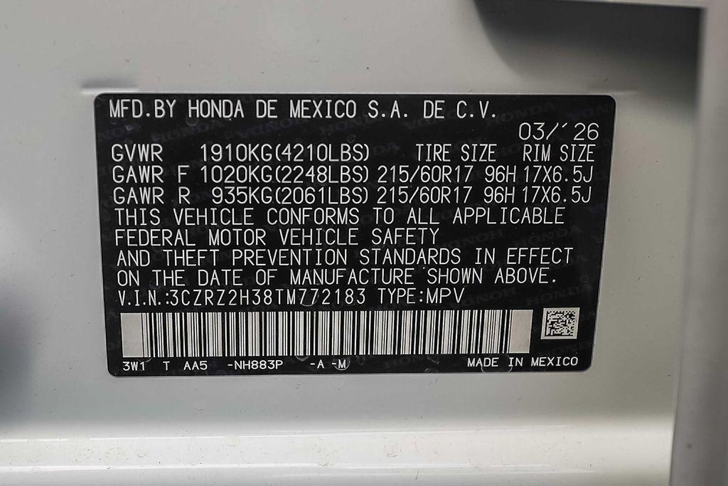 new 2026 Honda HR-V car, priced at $30,054