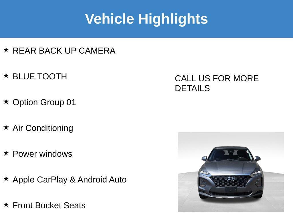 used 2019 Hyundai Santa Fe car, priced at $10,500