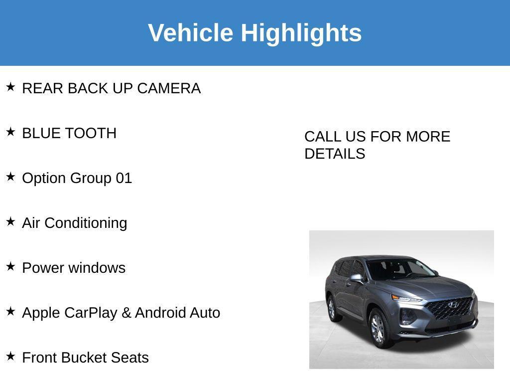 used 2019 Hyundai Santa Fe car, priced at $11,199