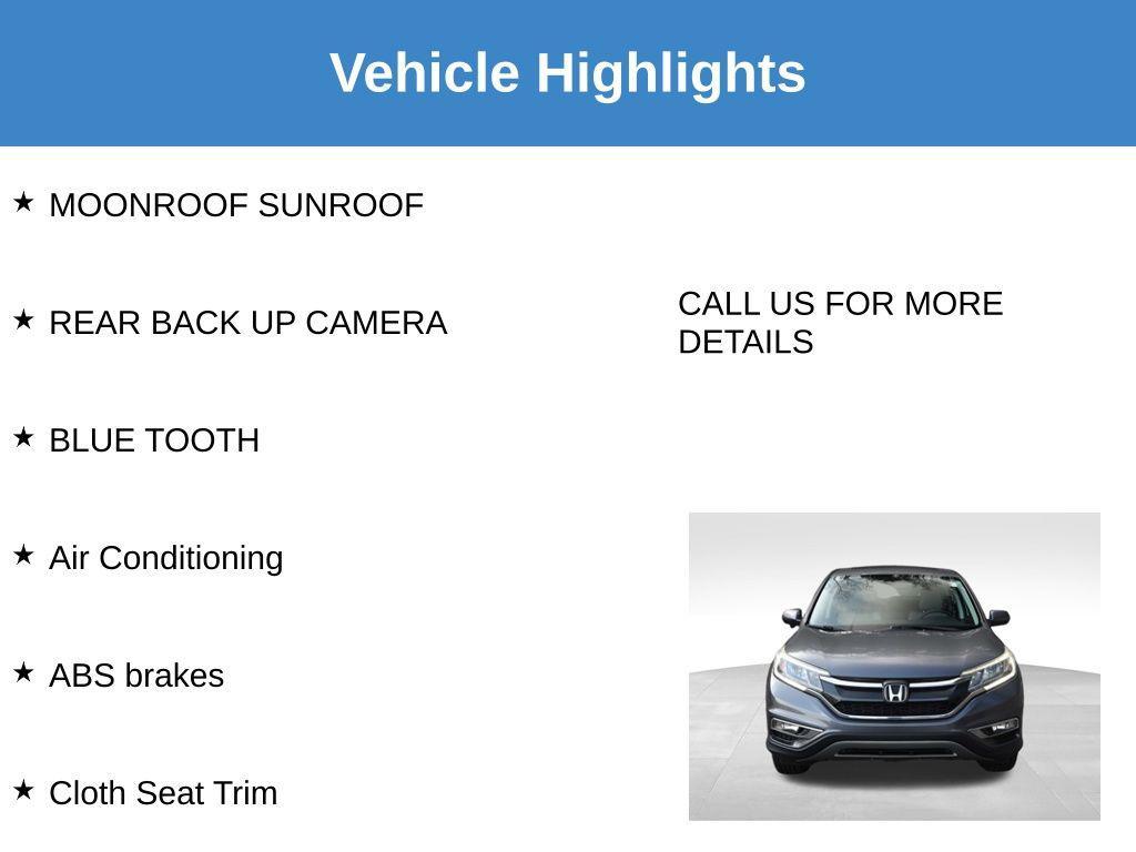used 2016 Honda CR-V car, priced at $15,900