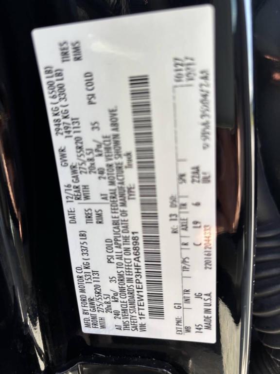 used 2017 Ford F-150 car, priced at $18,995