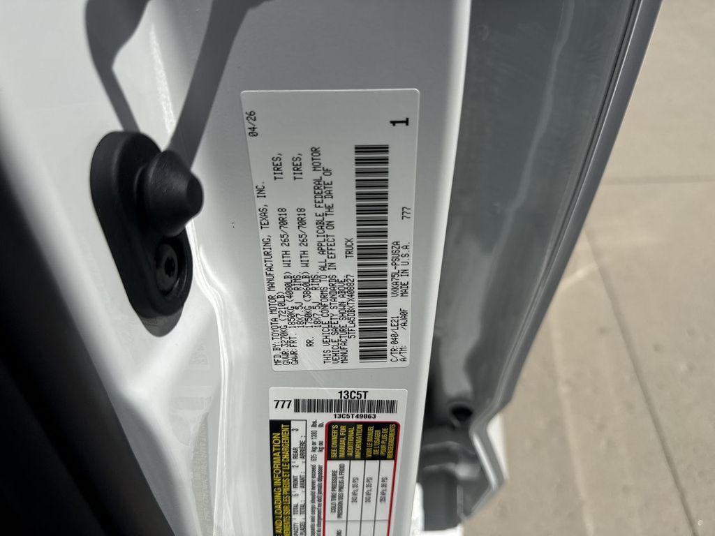 new 2026 Toyota Tundra car, priced at $58,720