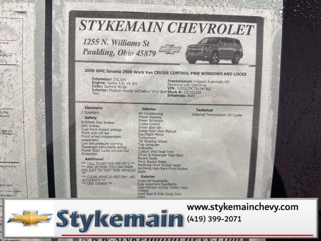 used 2009 GMC Savana 2500 car, priced at $5,000
