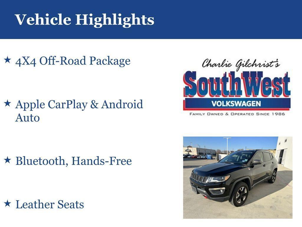 used 2018 Jeep Compass car, priced at $18,041