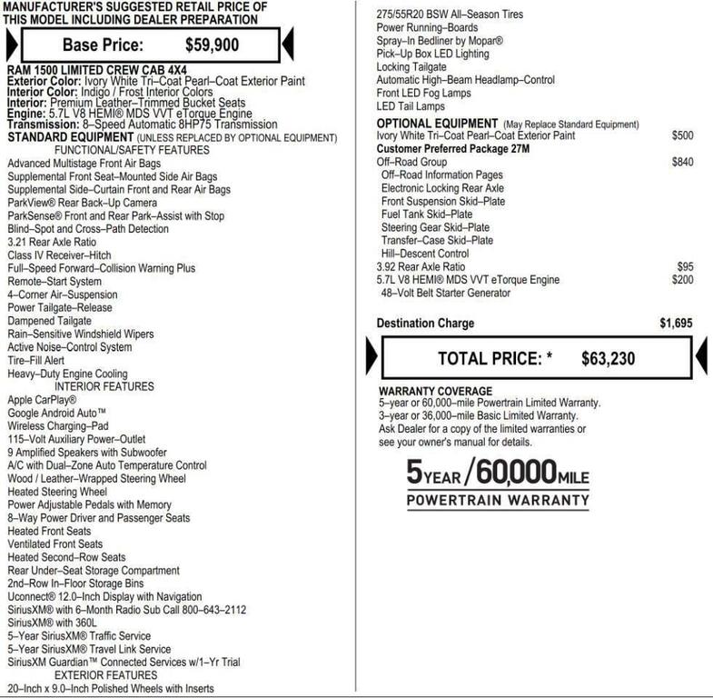 used 2021 Ram 1500 car, priced at $37,495