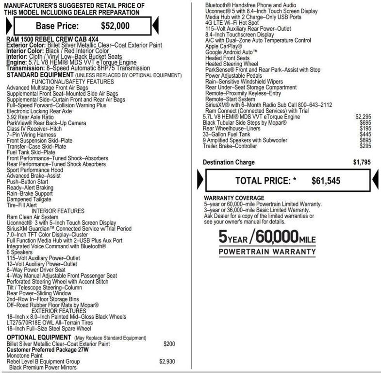 used 2022 Ram 1500 car, priced at $35,995