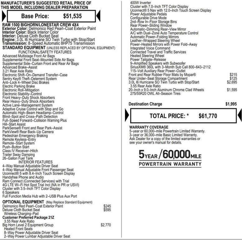 used 2025 Ram 1500 car, priced at $35,980