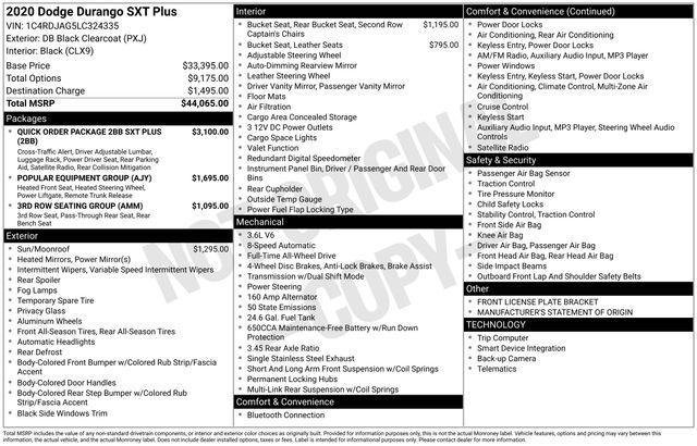 used 2020 Dodge Durango car, priced at $24,500