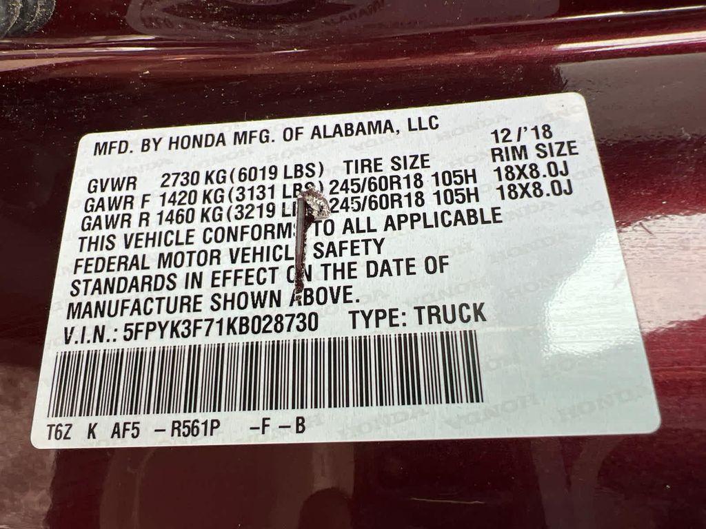 used 2019 Honda Ridgeline car, priced at $24,999