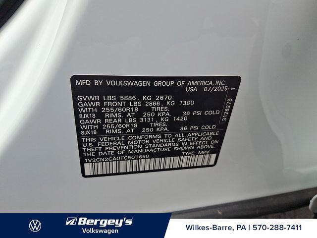 new 2026 Volkswagen Atlas car, priced at $47,506