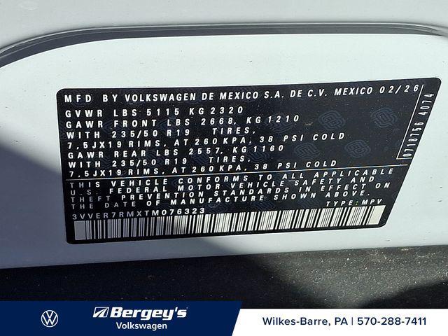 new 2026 Volkswagen Tiguan car, priced at $35,813