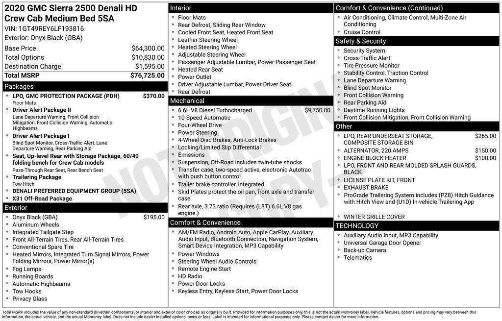 used 2020 GMC Sierra 2500 car, priced at $55,977