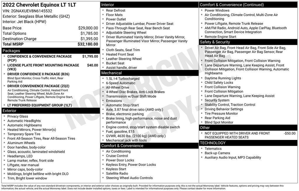 used 2022 Chevrolet Equinox car, priced at $19,499