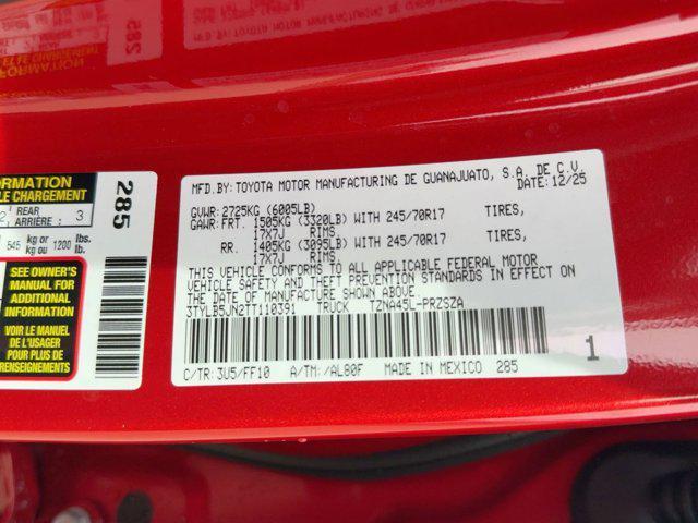 new 2026 Toyota Tacoma car, priced at $43,511