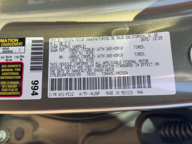 new 2026 Toyota Tacoma car, priced at $46,981