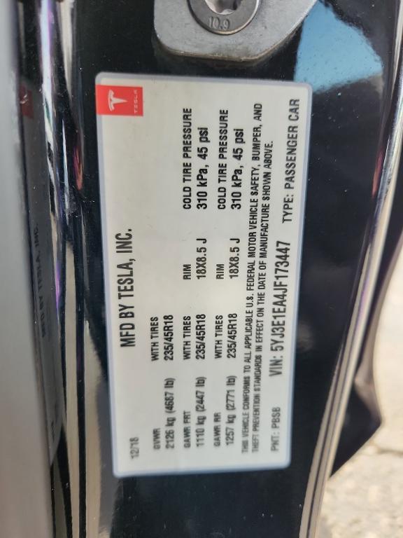 used 2018 Tesla Model 3 car, priced at $15,500