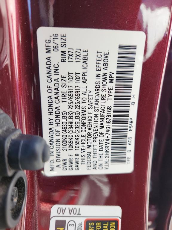 used 2016 Honda CR-V car, priced at $16,600