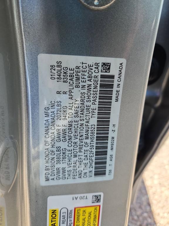 new 2026 Honda Civic car, priced at $27,890