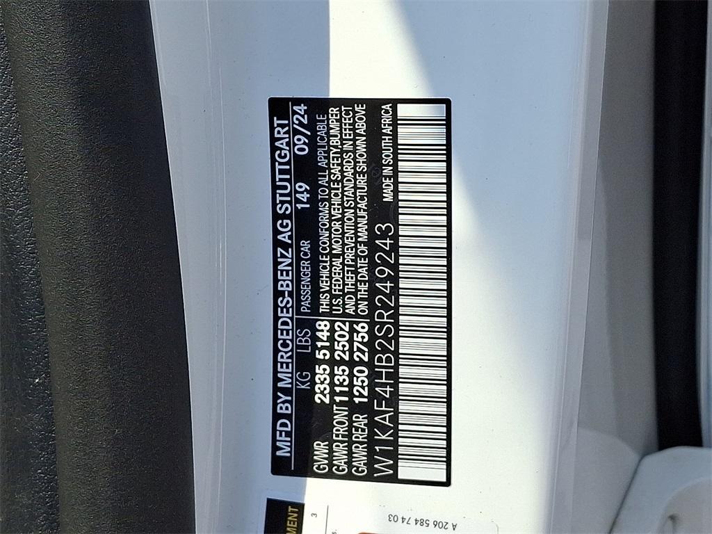 new 2025 Mercedes-Benz C-Class car, priced at $52,050