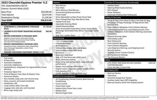 used 2023 Chevrolet Equinox car, priced at $25,988