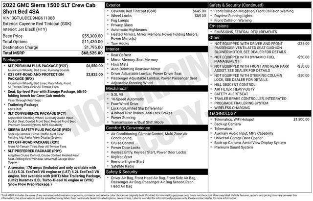 used 2022 GMC Sierra 1500 car, priced at $38,496