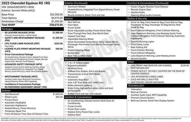 used 2023 Chevrolet Equinox car, priced at $27,250