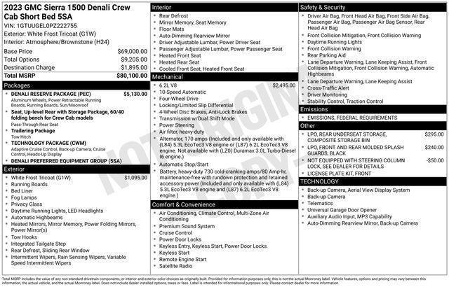 used 2023 GMC Sierra 1500 car, priced at $49,963