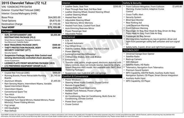 used 2015 Chevrolet Tahoe car