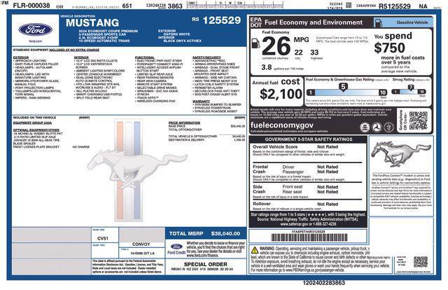 used 2024 Ford Mustang car, priced at $27,900