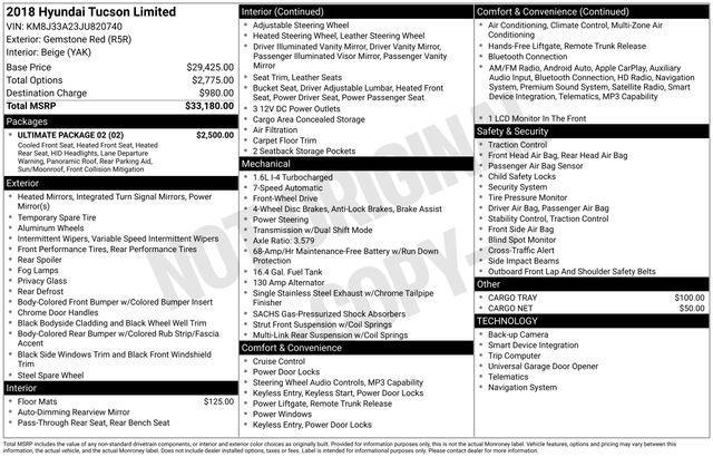 used 2018 Hyundai Tucson car, priced at $18,948