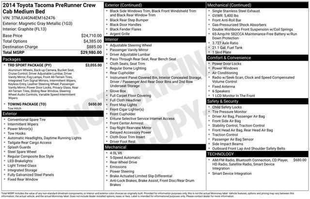 used 2014 Toyota Tacoma car, priced at $19,900