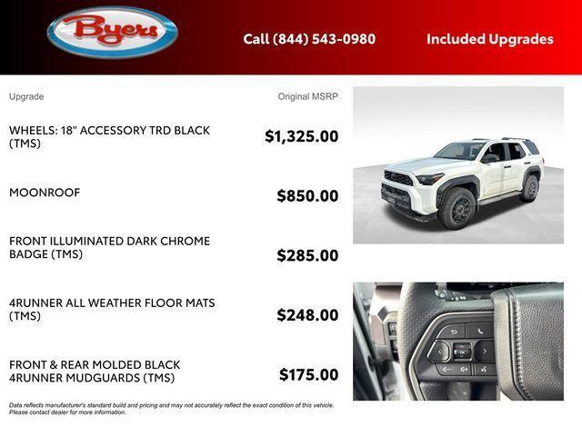 new 2026 Toyota 4Runner car, priced at $59,388