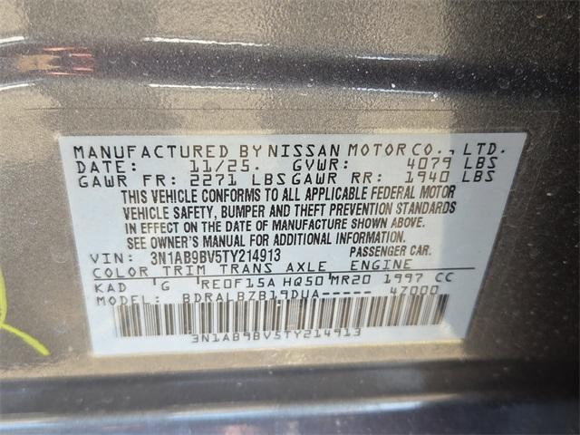 new 2026 Nissan Sentra car, priced at $24,480