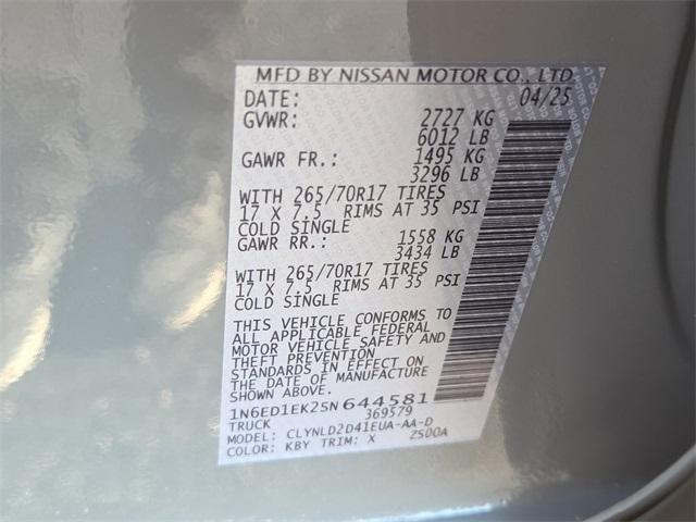 new 2025 Nissan Frontier car, priced at $39,995