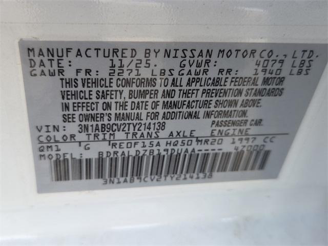 new 2026 Nissan Sentra car, priced at $25,740