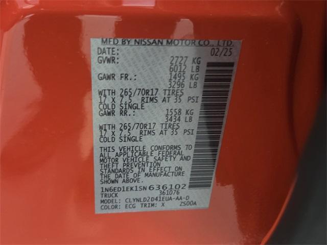 new 2025 Nissan Frontier car, priced at $38,995