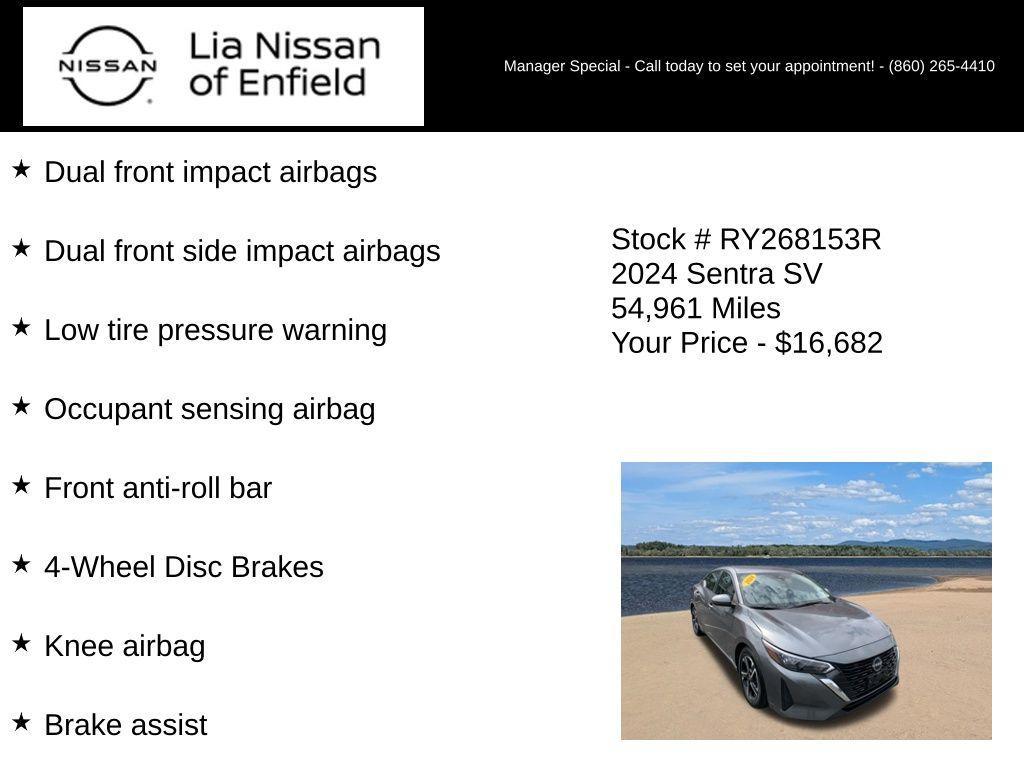 used 2024 Nissan Sentra car, priced at $16,682