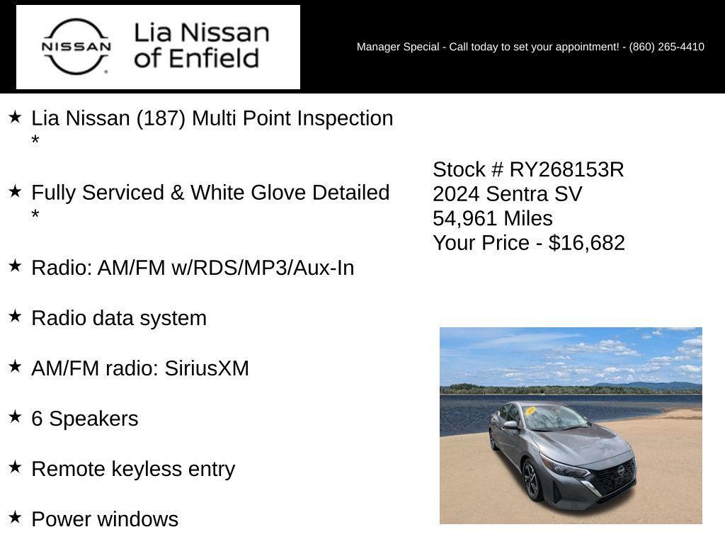 used 2024 Nissan Sentra car, priced at $16,682