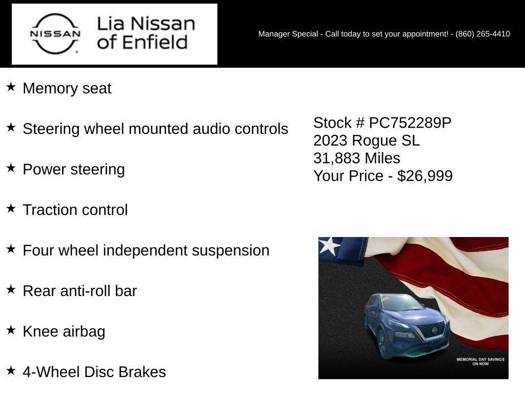 used 2023 Nissan Rogue car, priced at $26,999