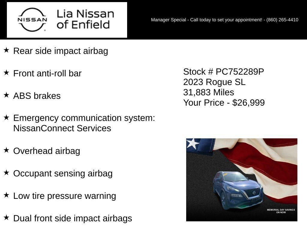 used 2023 Nissan Rogue car, priced at $26,999