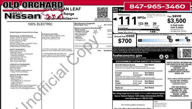 used 2024 Nissan Leaf car, priced at $10,997