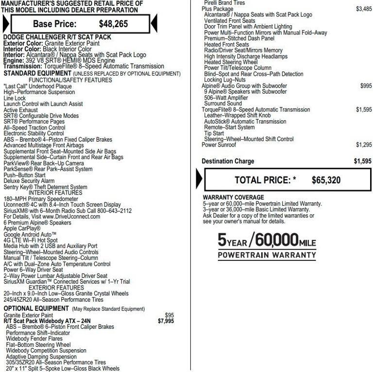 used 2023 Dodge Challenger car, priced at $48,995