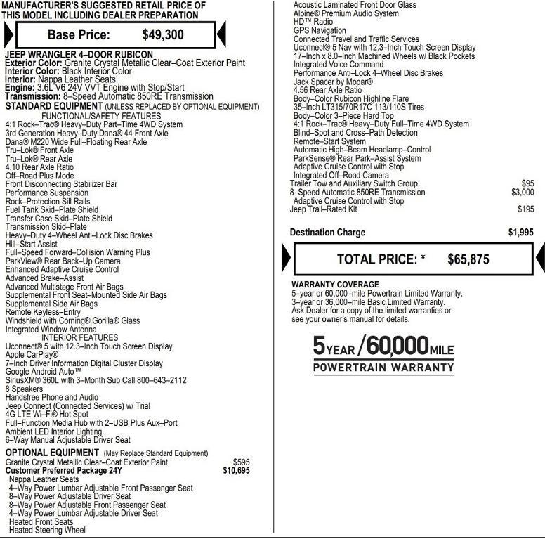 new 2026 Jeep Wrangler car, priced at $59,596