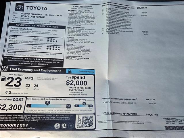 new 2025 Toyota Tacoma Hybrid car, priced at $54,777