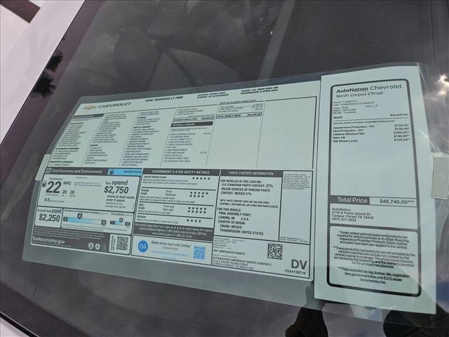 new 2026 Chevrolet Traverse car, priced at $44,445