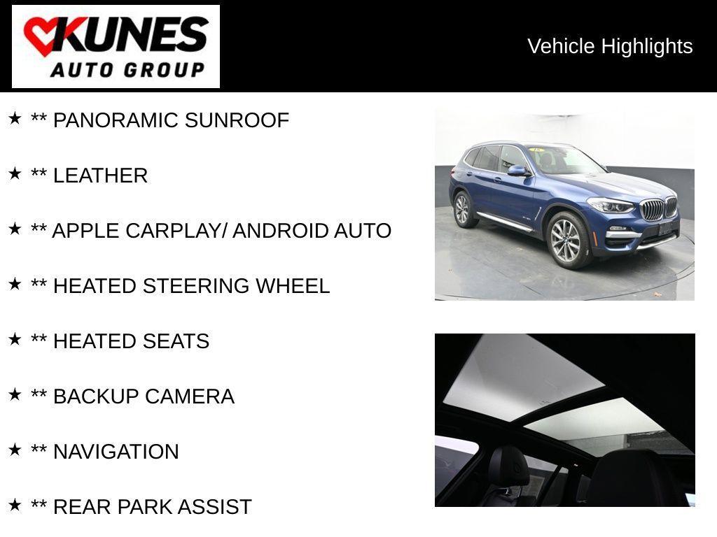 used 2018 BMW X3 car, priced at $25,170