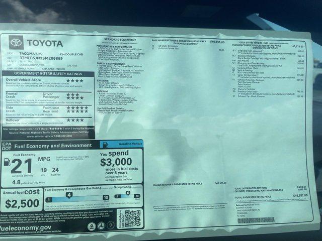 new 2025 Toyota Tacoma car, priced at $45,552
